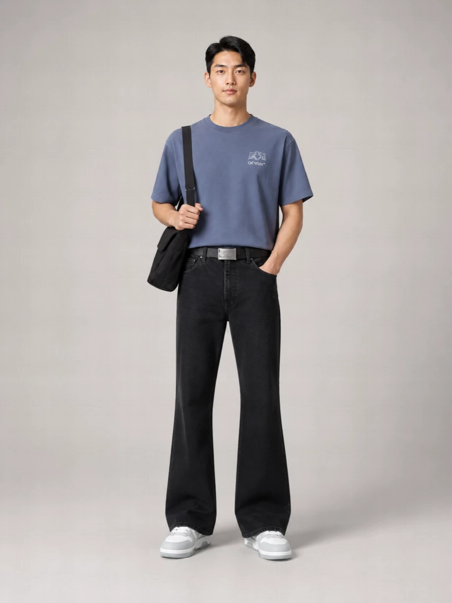 Off-White Cotton Short-Sleeve T-Shirt