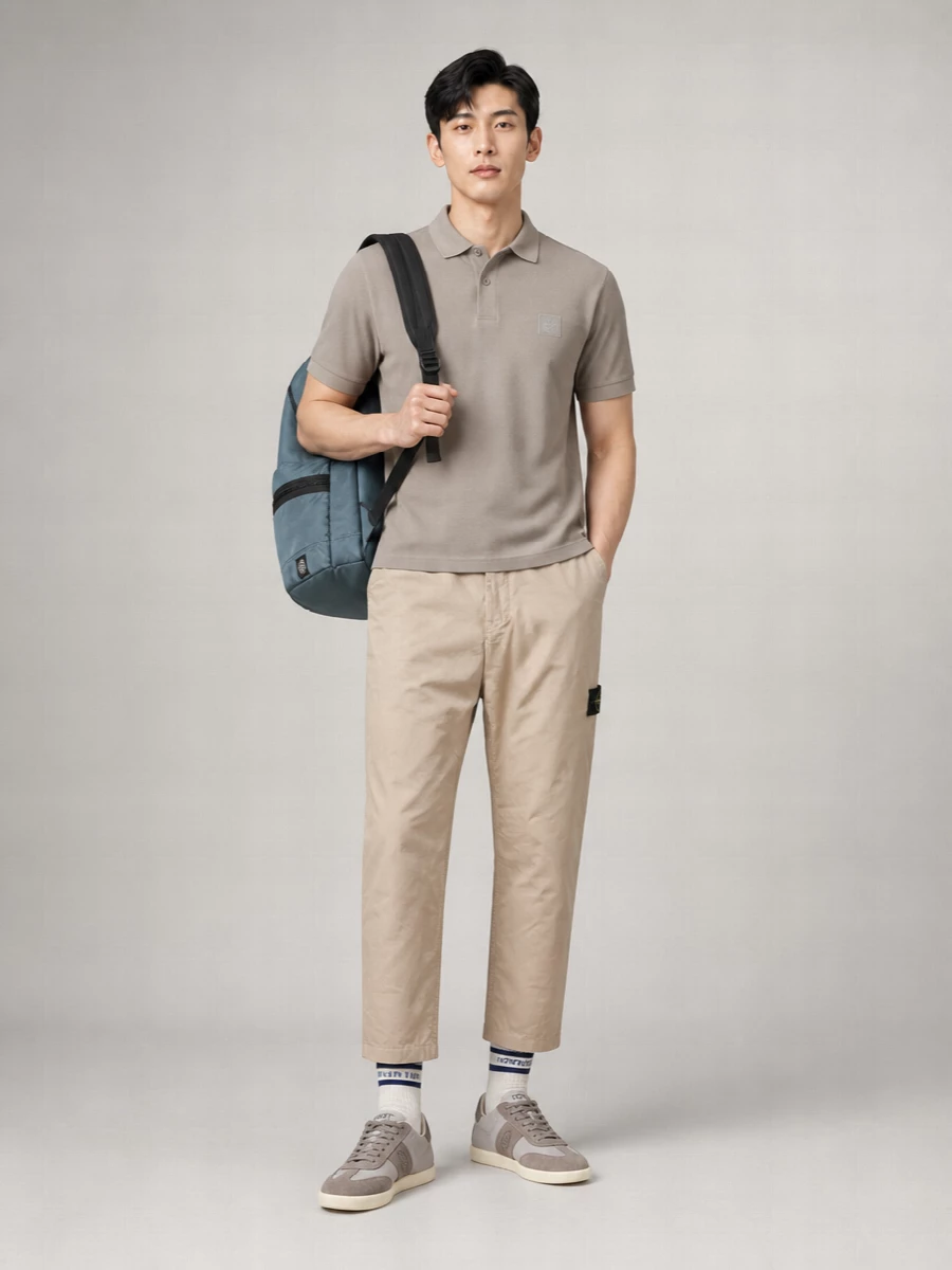 Stone Island Cotton Short-Sleeve Polo Shirt