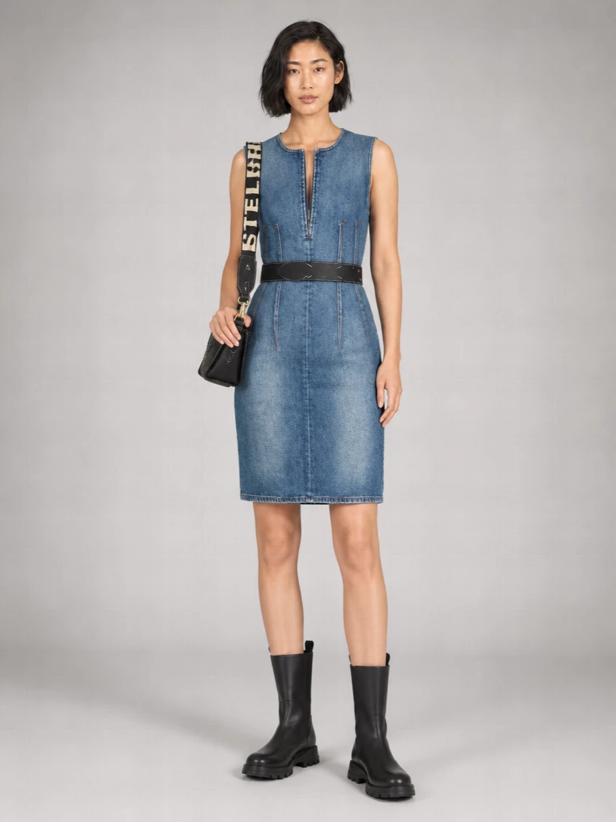 Stella Mccartney Denim Sleeveless Mini Dress