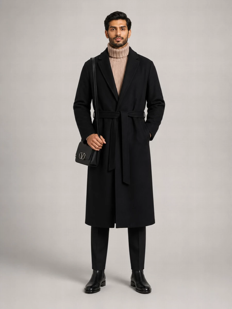 Tom Ford Cashmere Wool Belted Shawl Coat