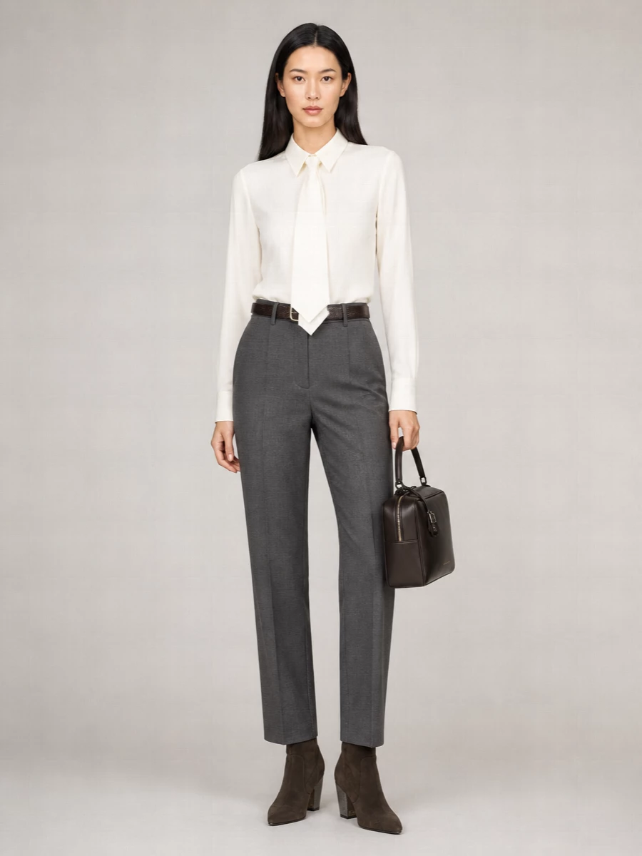 Brunello Cucinelli Cotton Poplin Long-Sleeve Shirt With Removable Tie