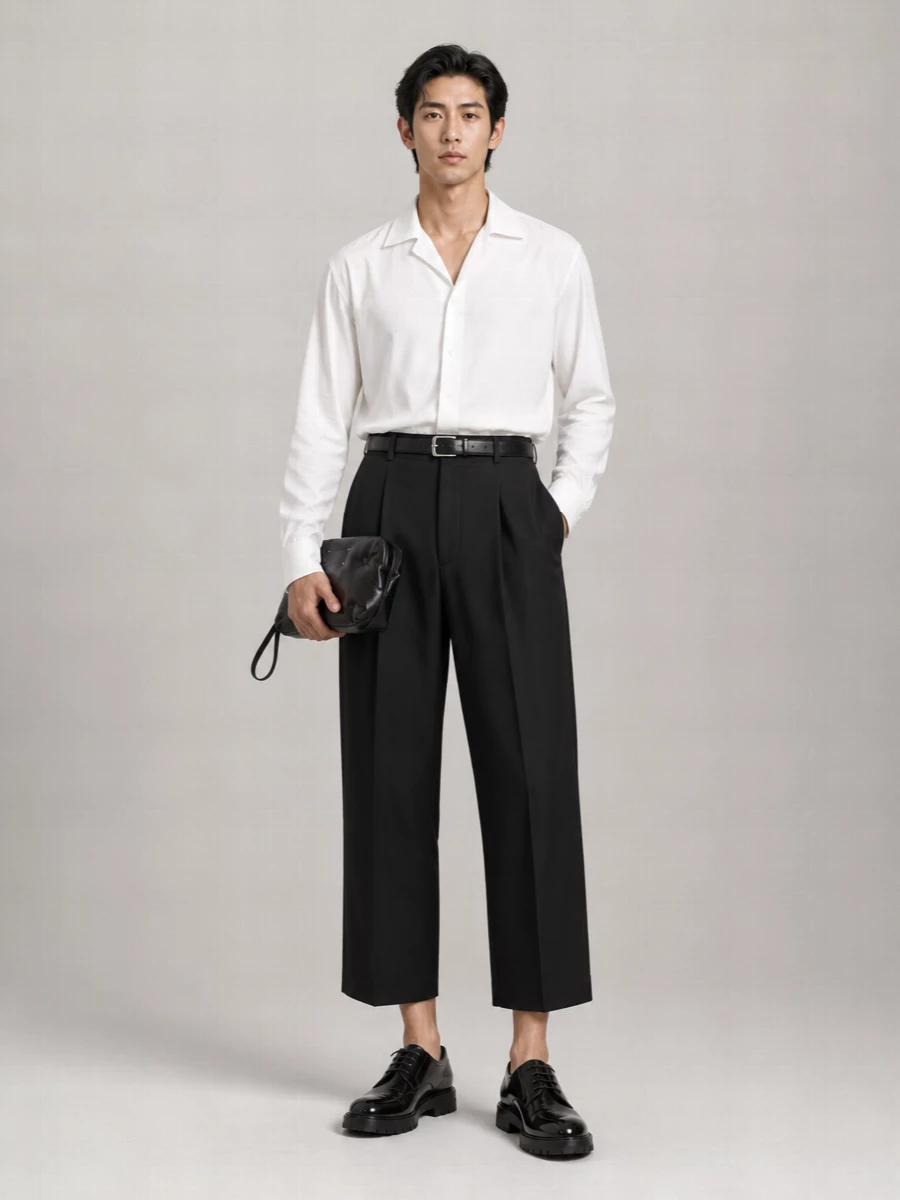 Maison Margiela Virgin Wool Cropped Trousers