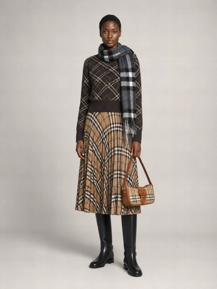 Burberry Cashmere Wool Georgette Cardigan