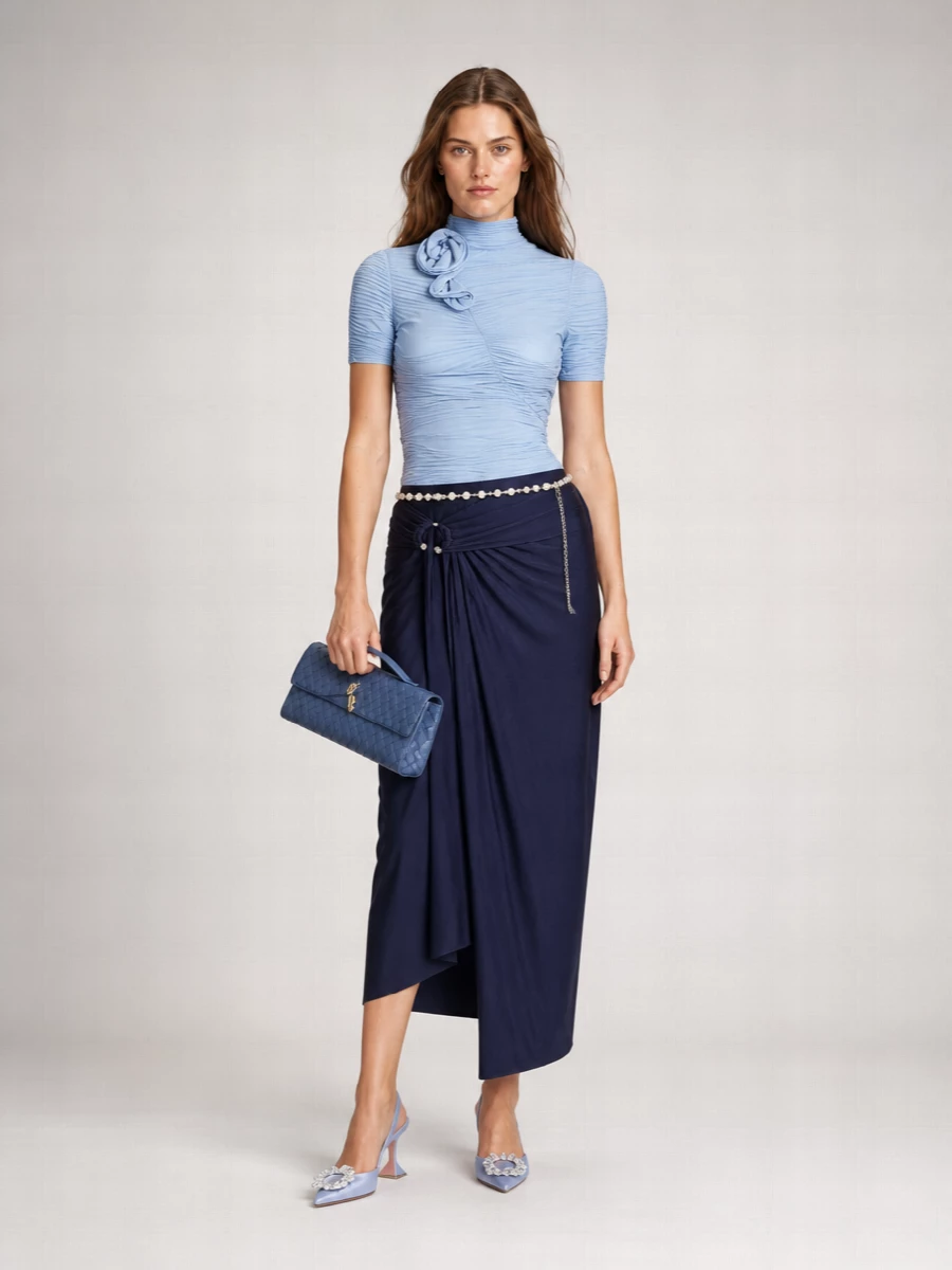 Bottega Veneta Andiamo Lamb Leather Clutch Bag