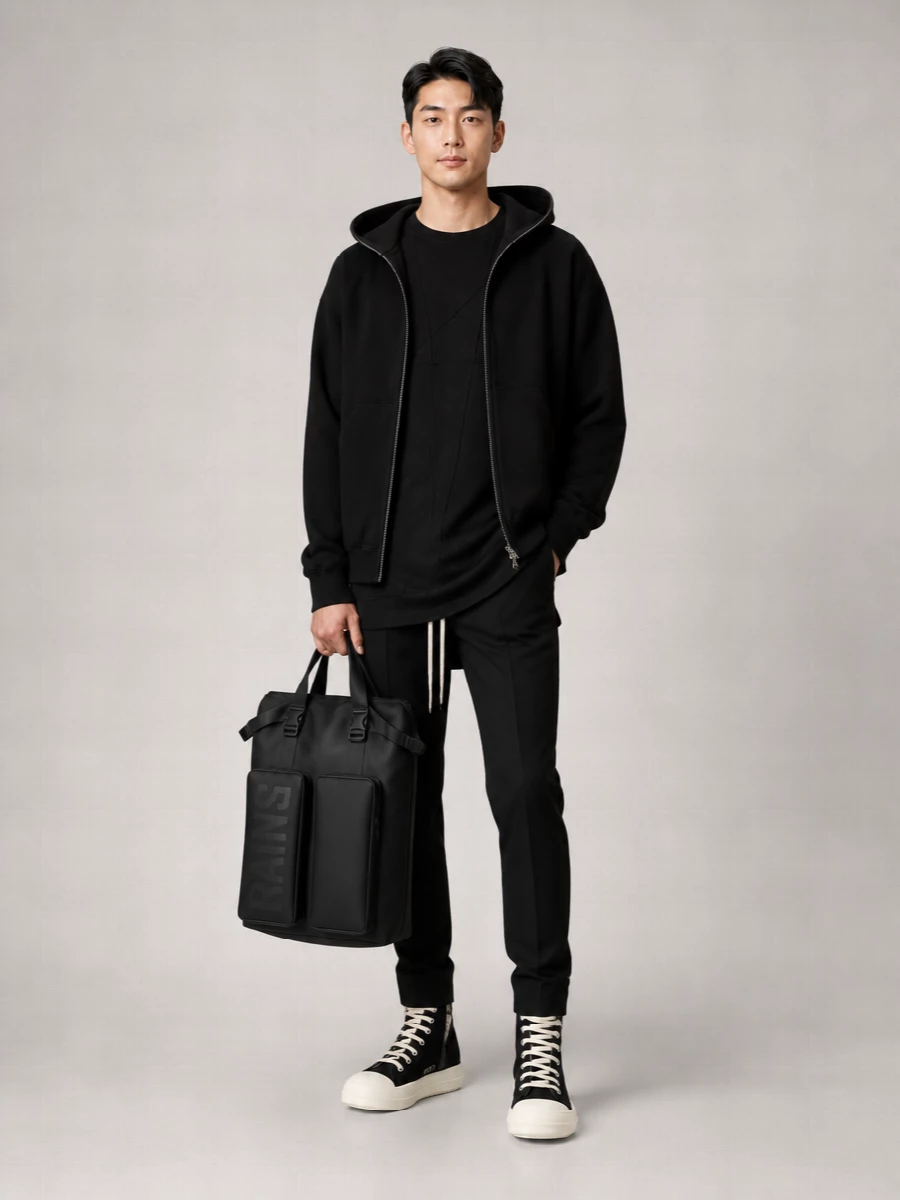 Rick Owens Drkshdw Cotton Zip-Up Hooded Jacket