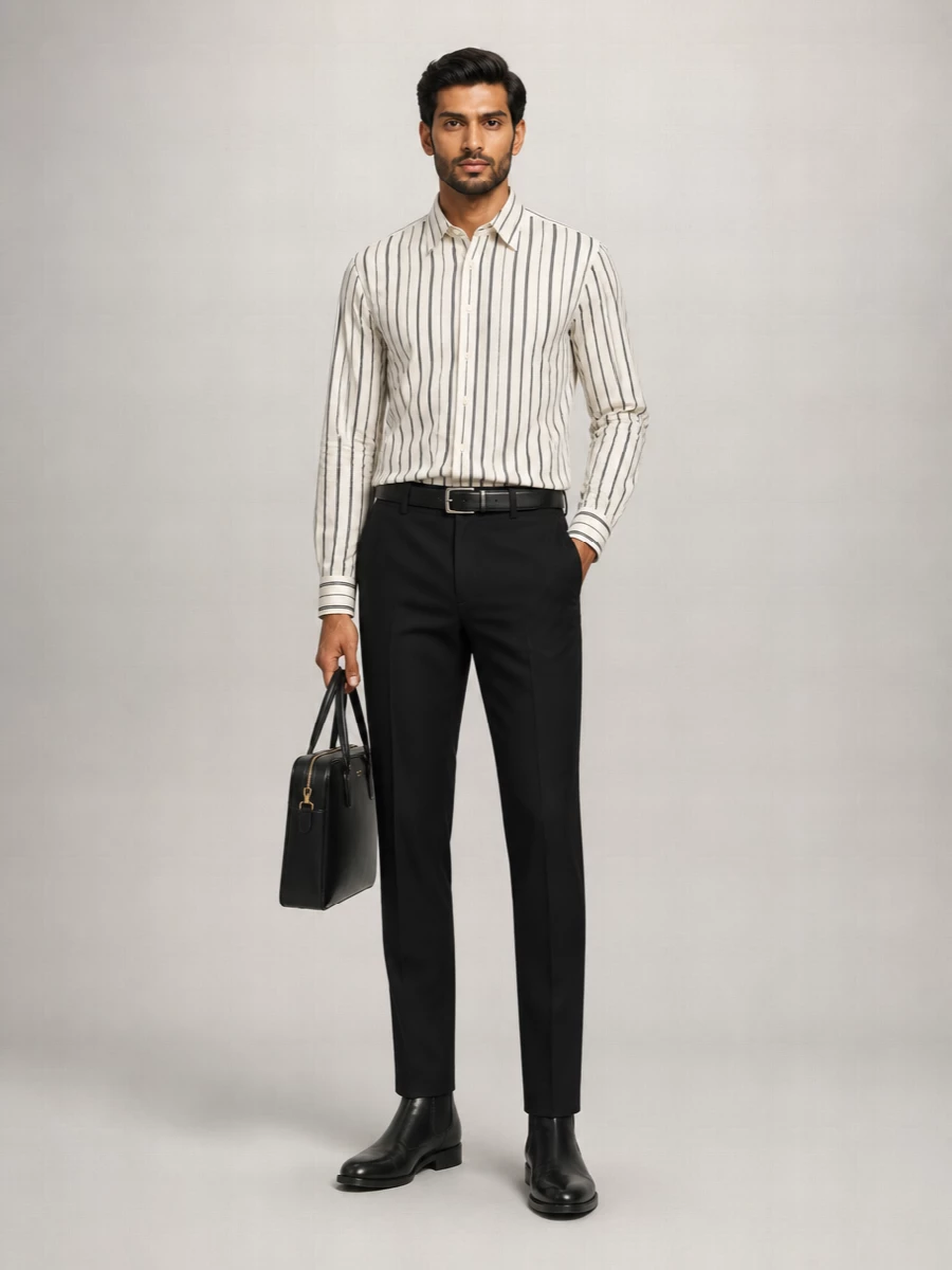 Saint Laurent embroidered poplin shirt