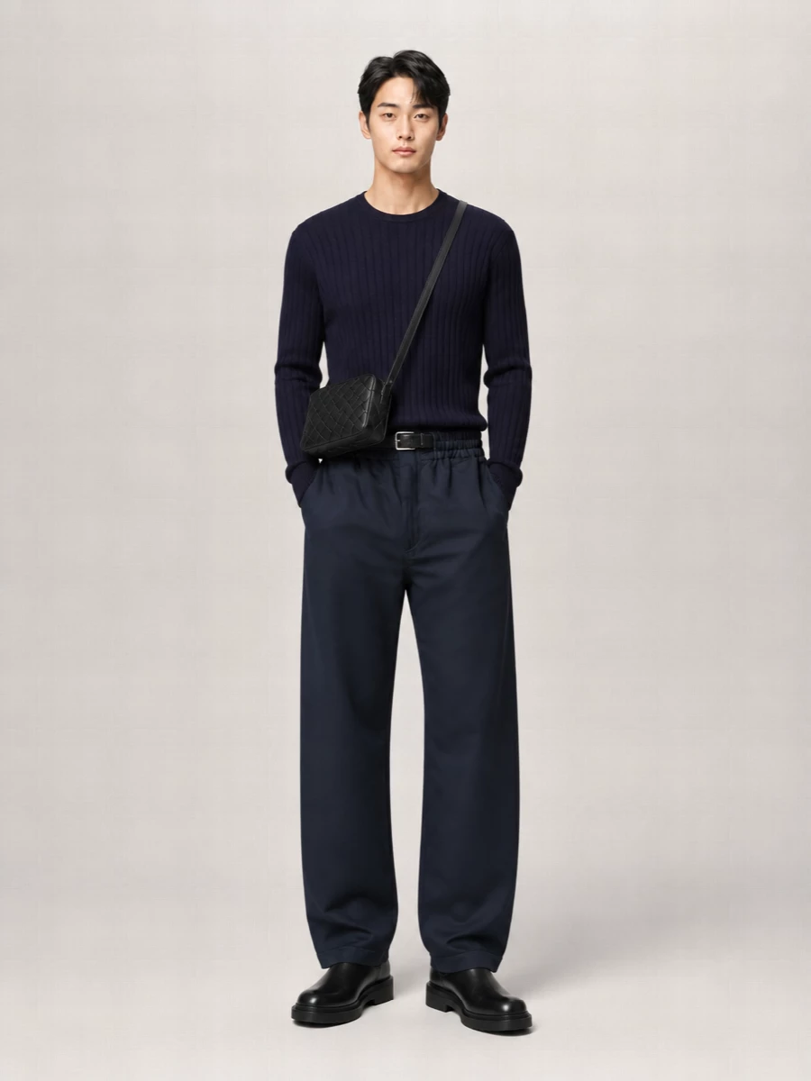 Bottega Veneta Relaxed Wide-Leg Silk Cotton Trousers