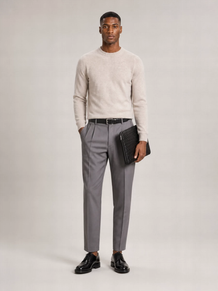 Herno Virgin Wool Regular-Fit Tailored Trousers