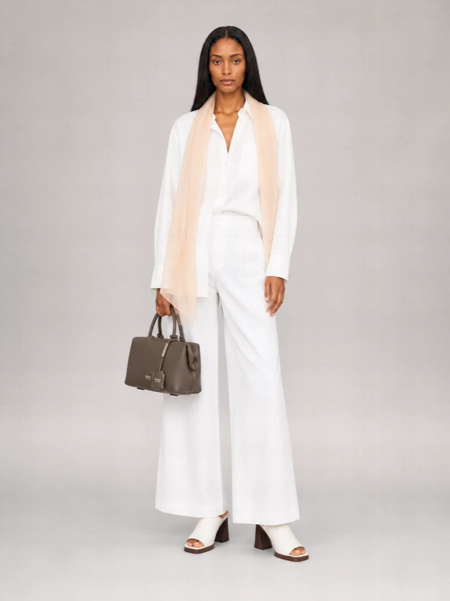 S Max Mara Linen Wide-Leg Trousers