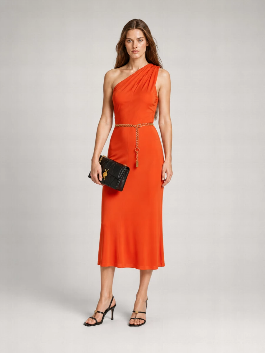 Versace Viscose Midi Dress