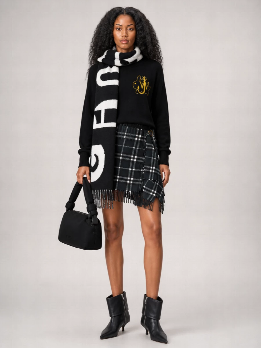 Jw Anderson Graphic Print Wool Crew Neck Sweater