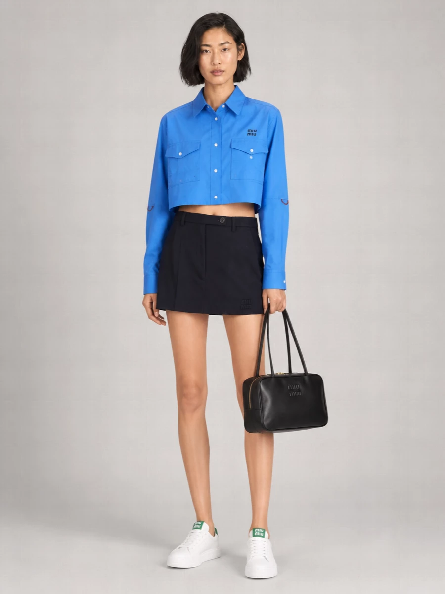 Miu Miu Leather Low-Top Sneakers