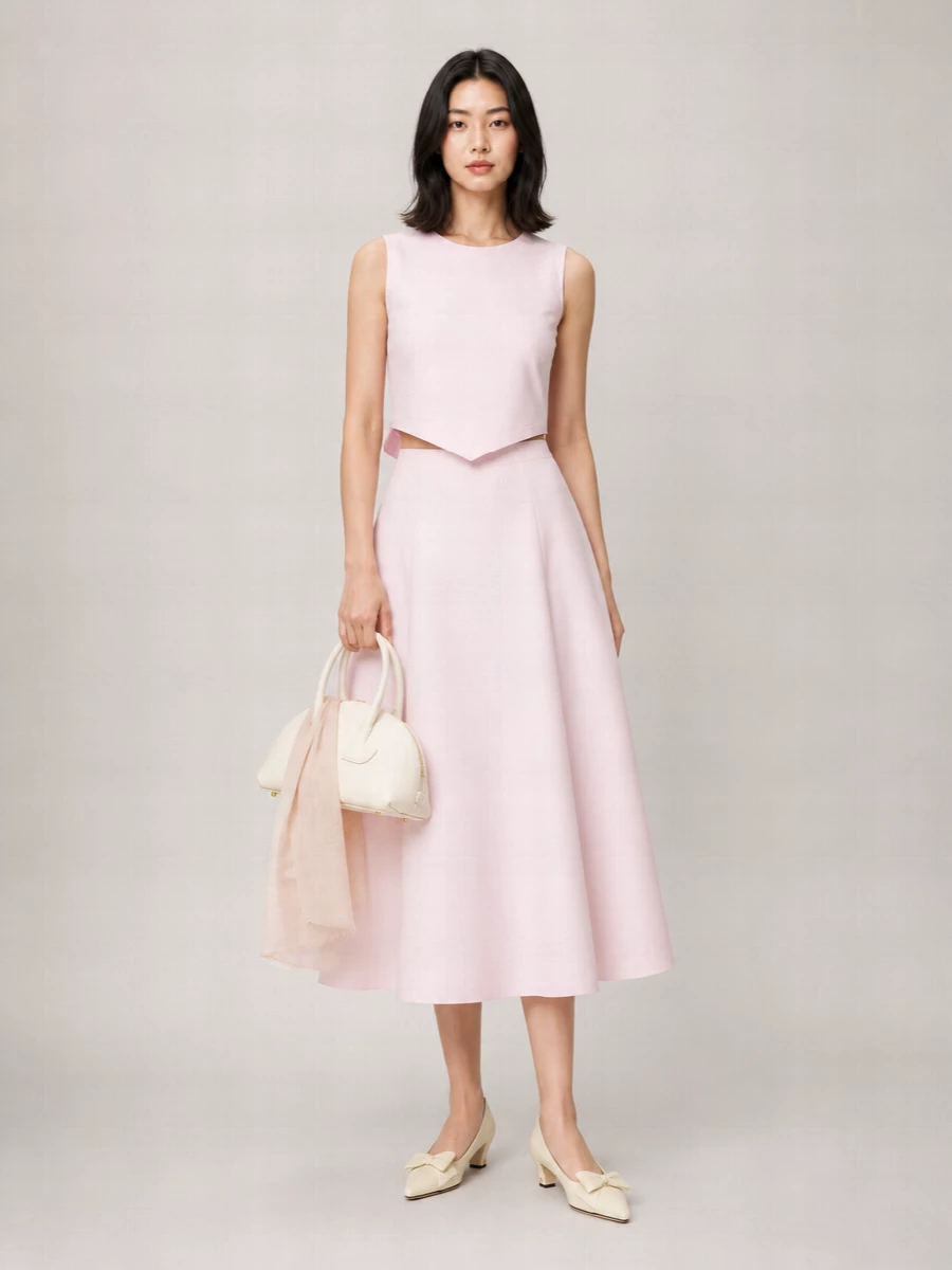 Patou Sleeveless Open Back Blouse