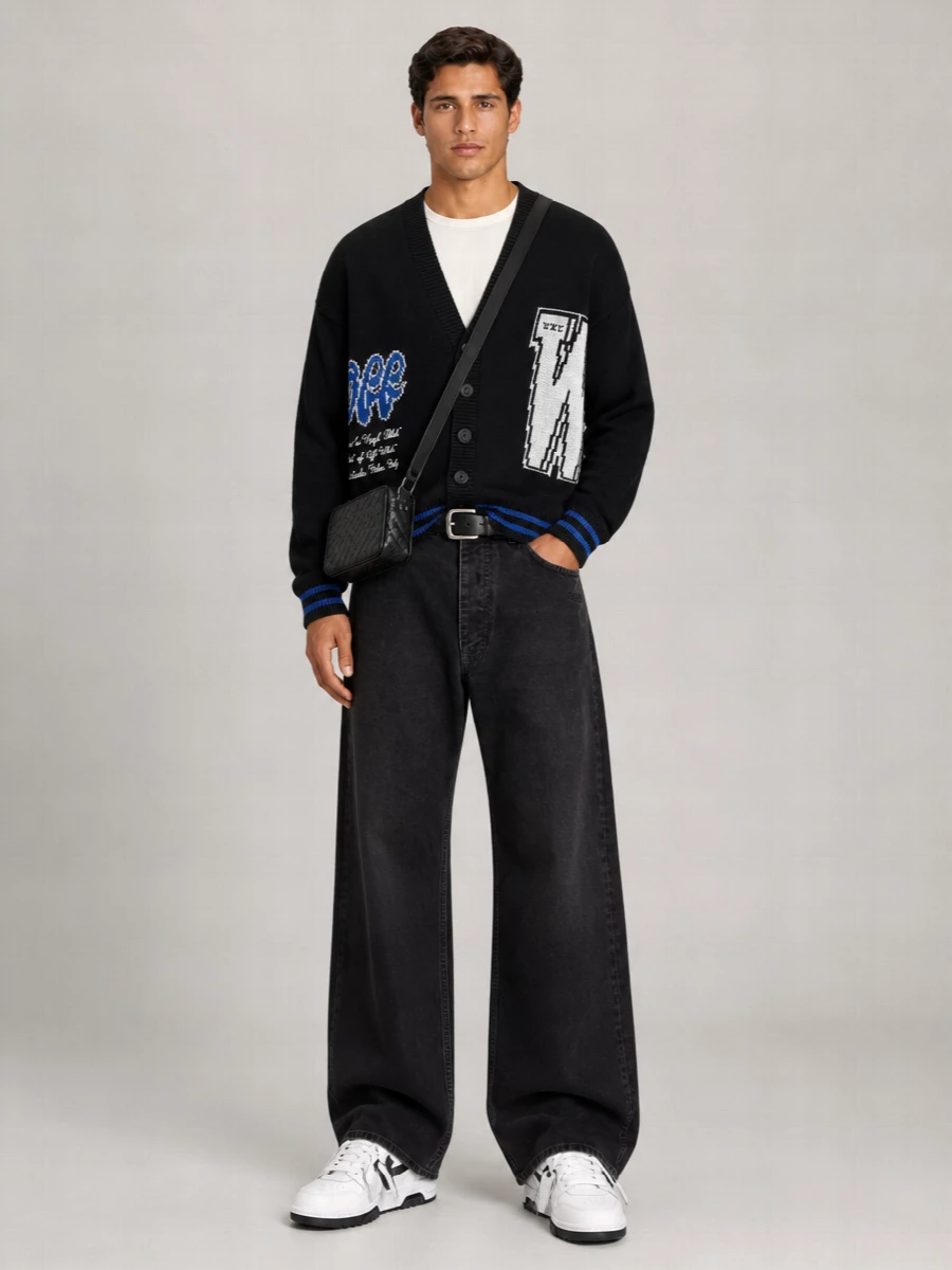 Off-White Glide Diag Cotton Cardigan