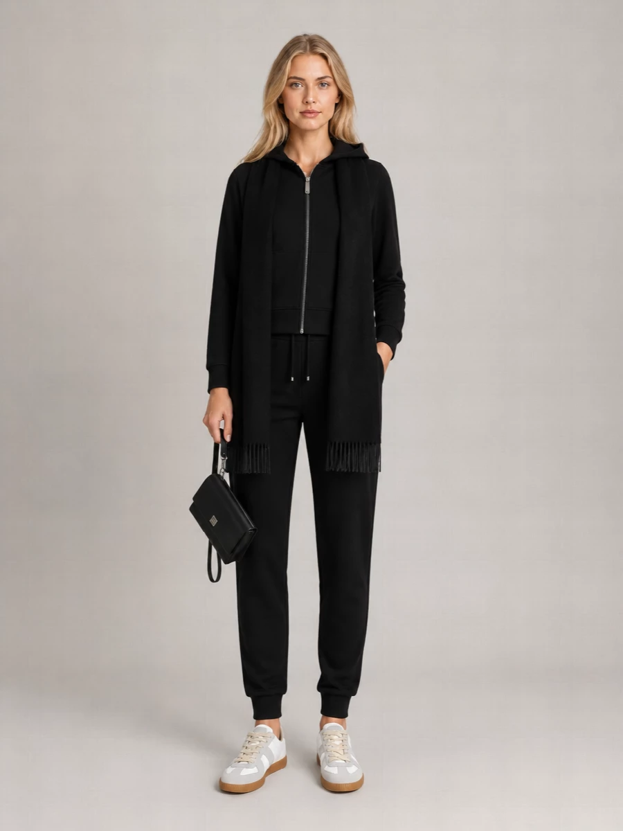 S Max Mara Cotton Blend Zip Hoodie