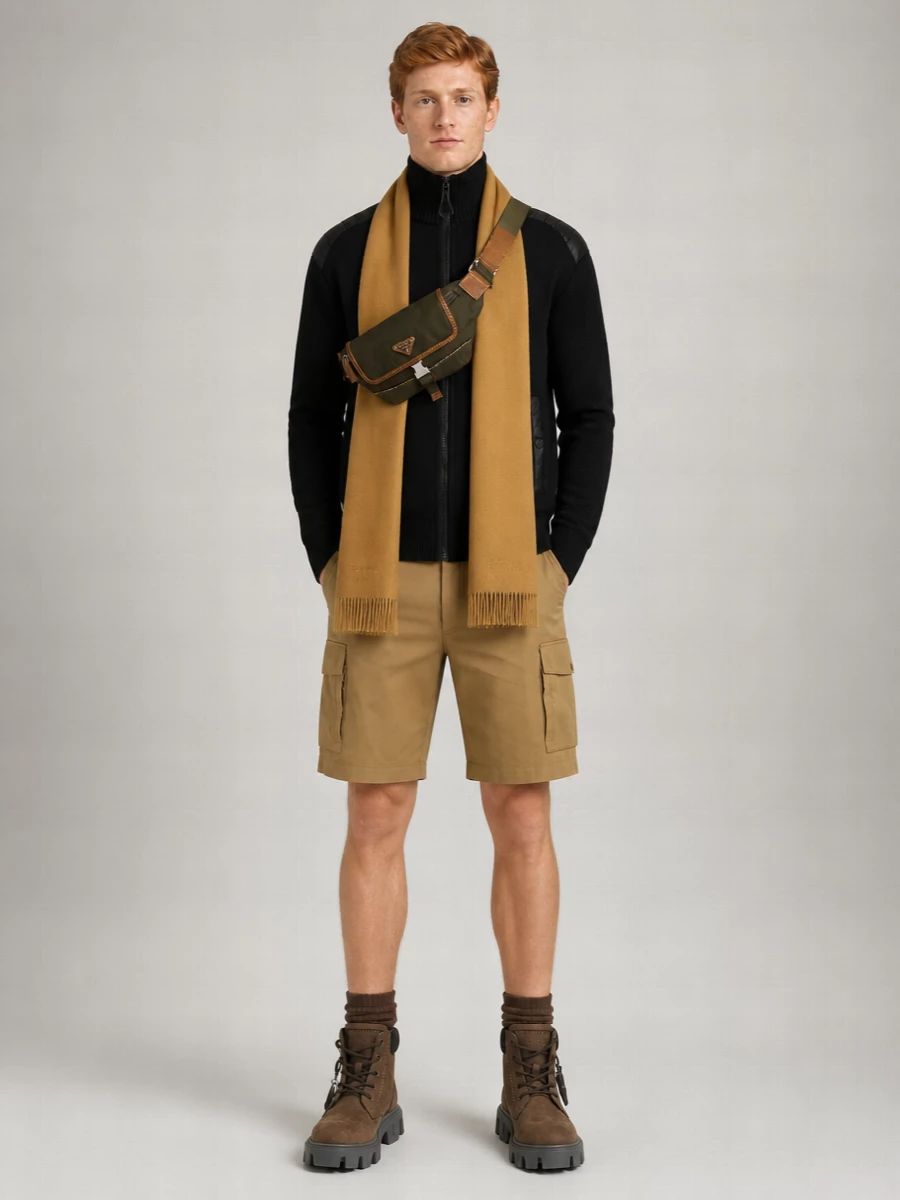 Moncler Cotton Cargo Bermuda Shorts
