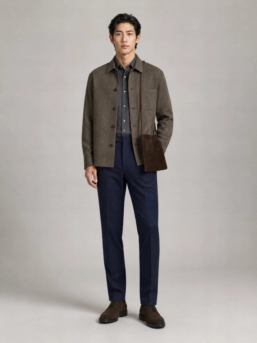 Brioni Wool Relaxed-Fit Shirt Jacket