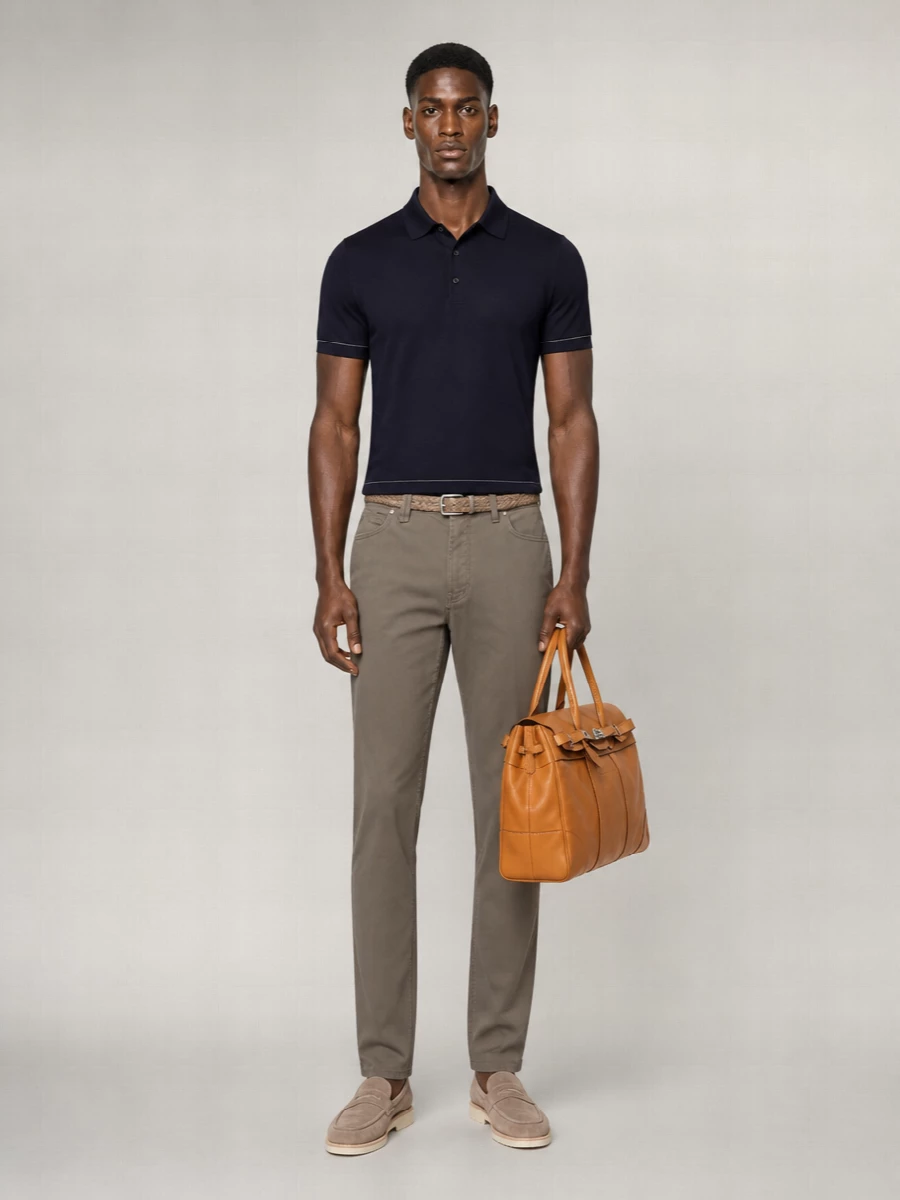 Brioni Cotton Mid-Rise Slim-Fit Jeans