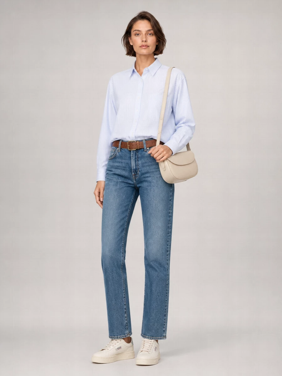 7 For All Mankind Denim Straight-Leg Jeans
