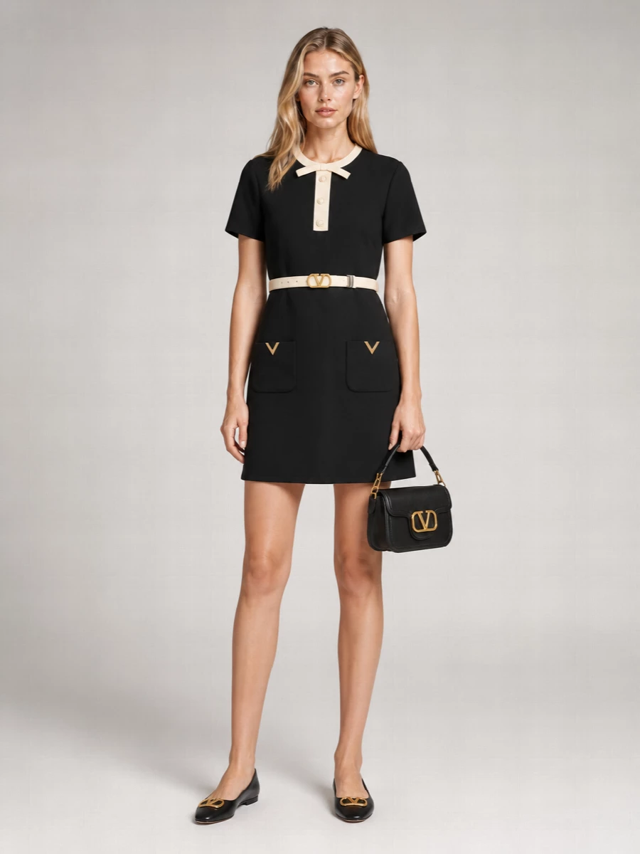 Valentino Garavani Alltime Leather Shoulder Bag