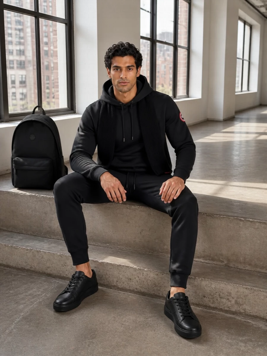 Canada goose hoodie moncler joggers black sneakers