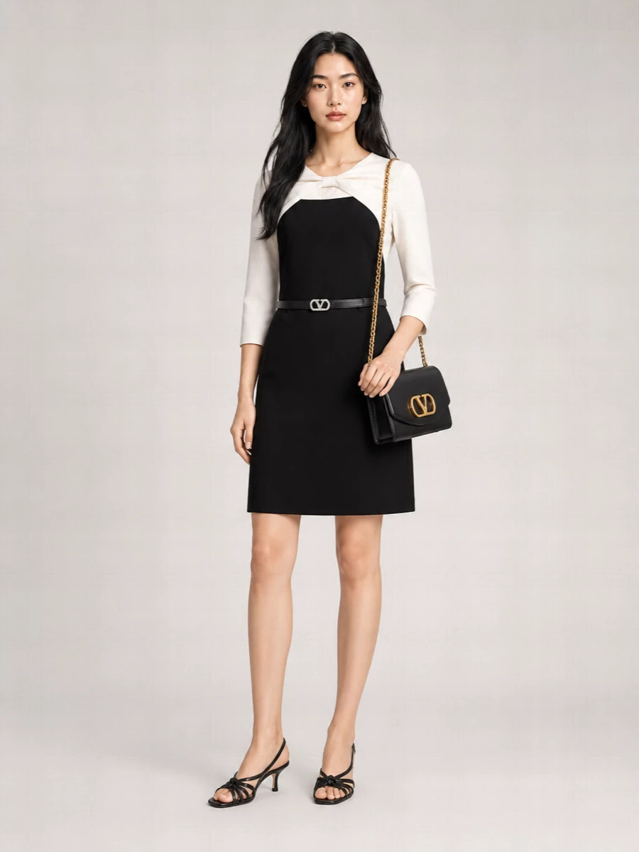 Valentino Silk Knee-Length Dress