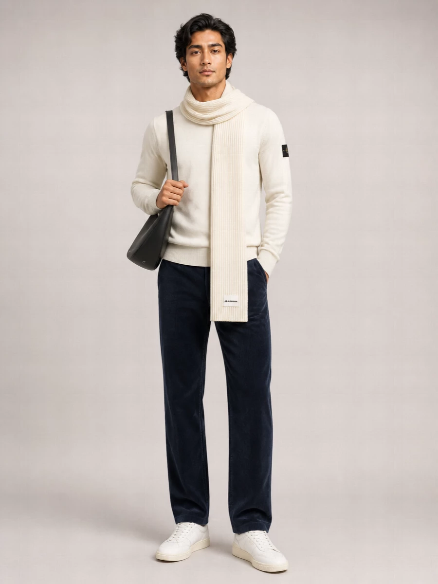 Stone Island Wool Ribbed Crew-Neck Jumper