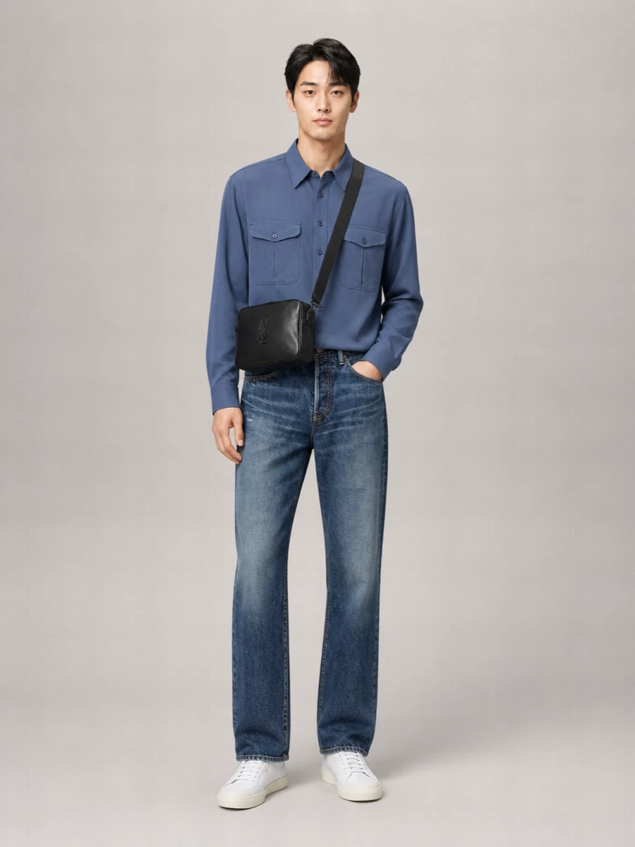 Saint Laurent Nappa Leather Shoulder Bag
