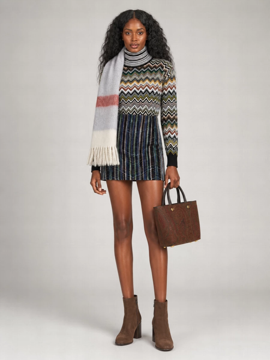 Marni Striped Mohair Blend Scarf