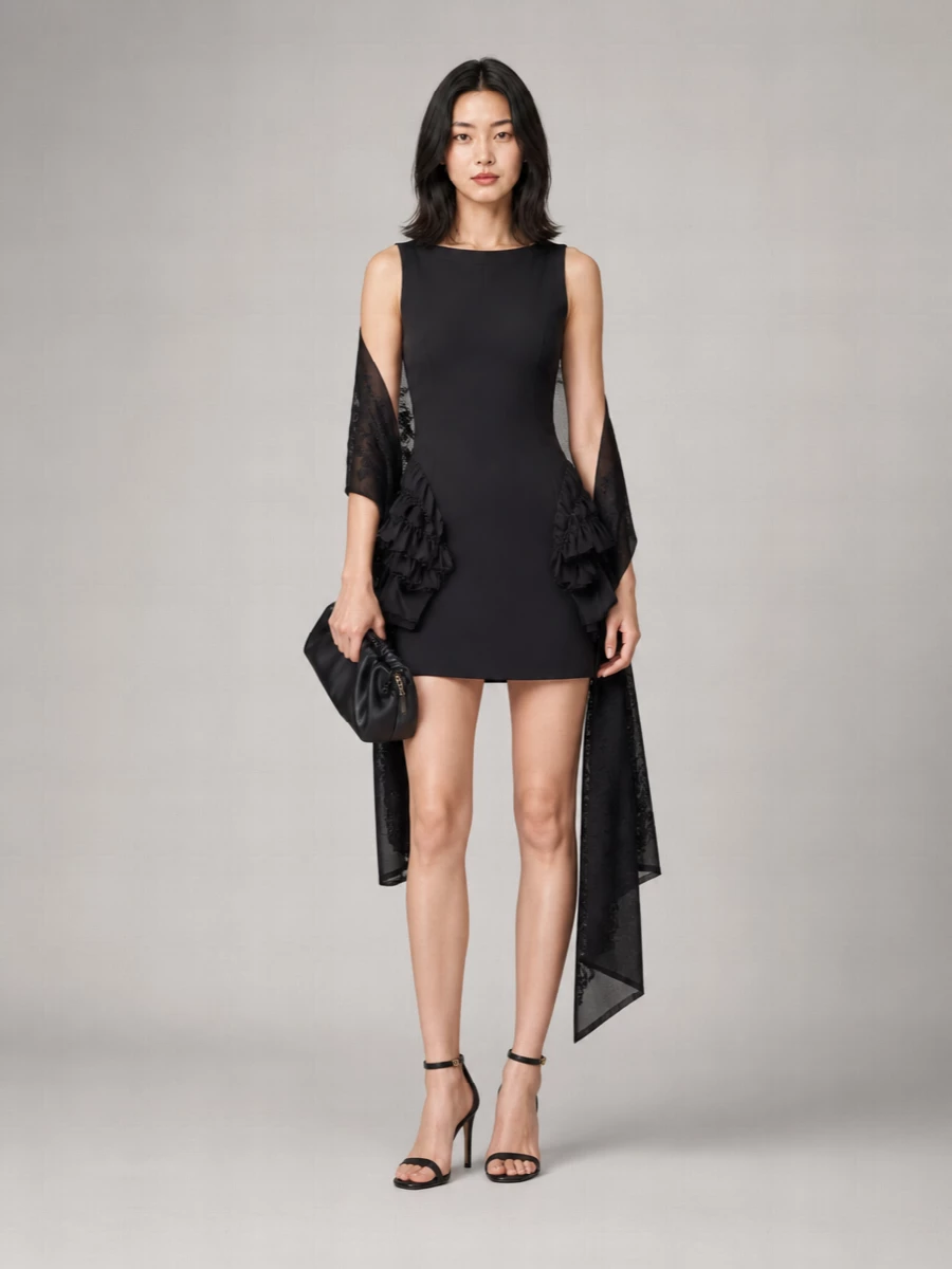 Dries Van Noten Silk Blend Sleeveless Ruffled Top
