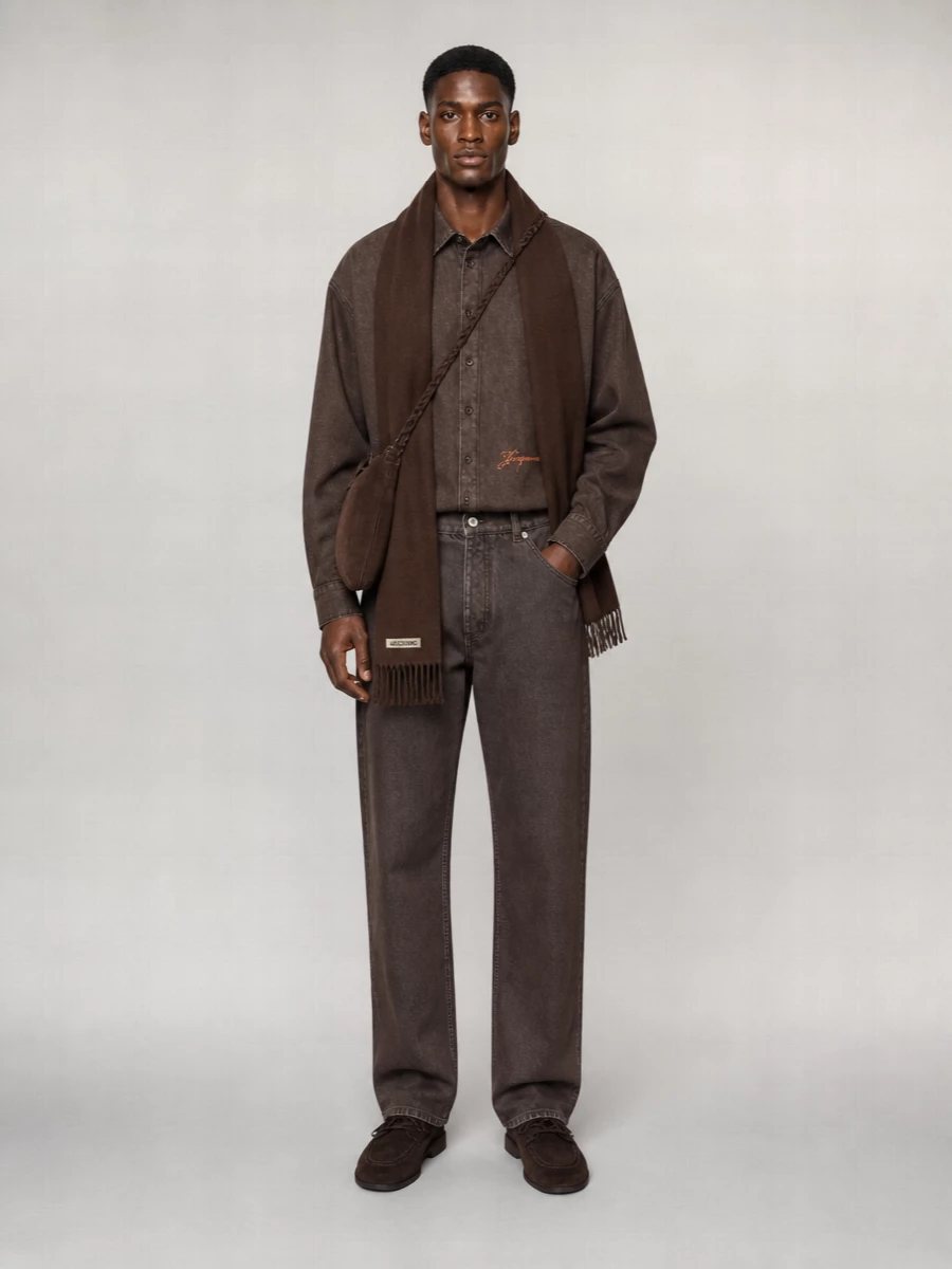 Jacquemus Denim Long-Sleeve Shirt