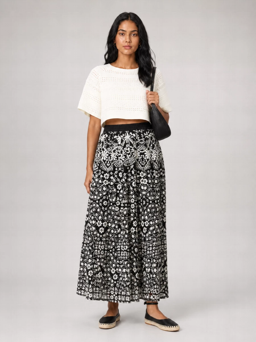 Weekend Max Mara Cotton Pleated Skirt