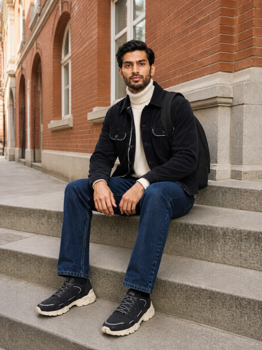 Lardini corduroy jacket apc jeans outfit