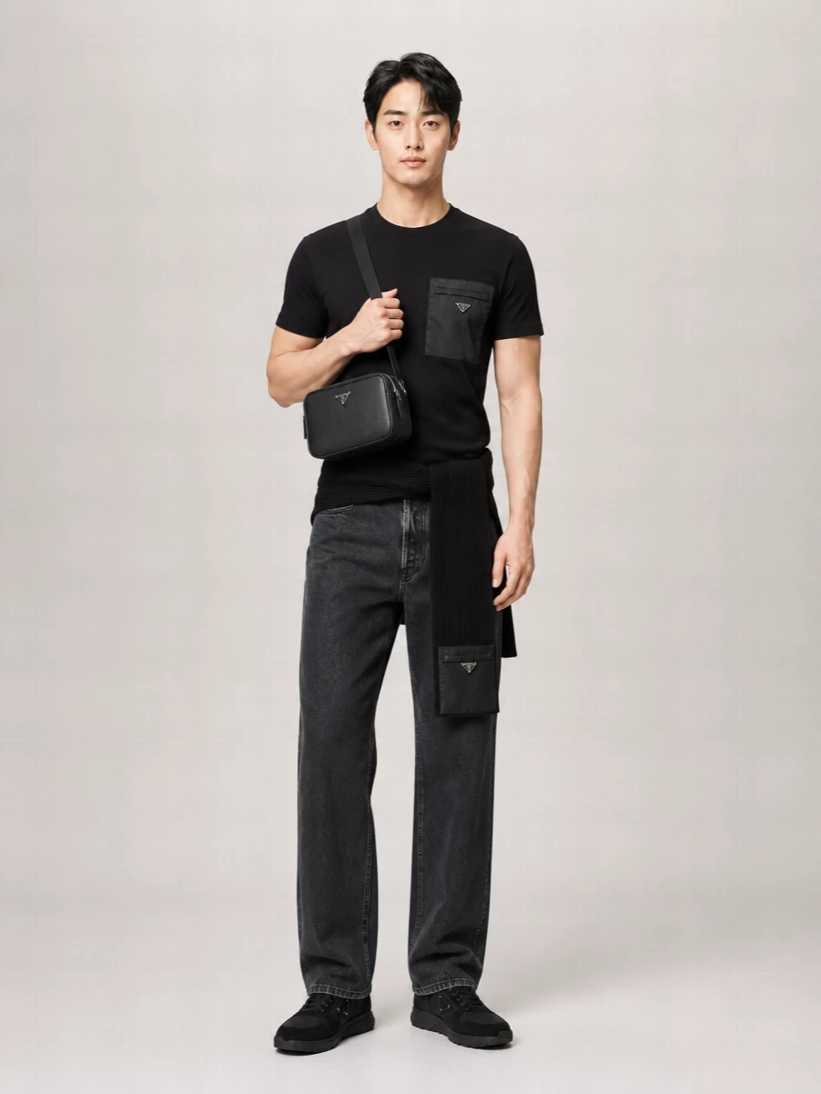Prada Cotton Boxy Pocket T-Shirt