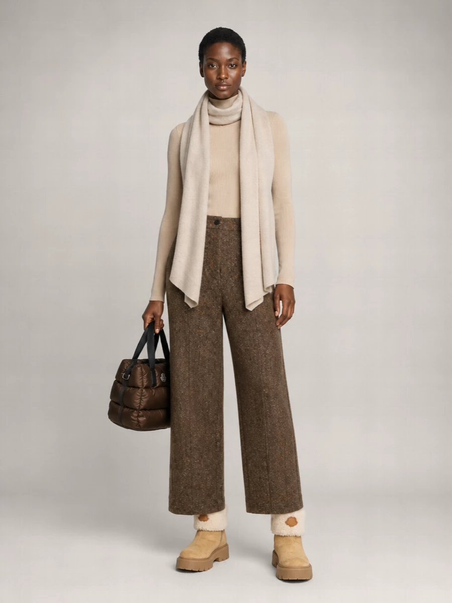 Moncler Grenoble Virgin Wool Wide-Leg Trousers