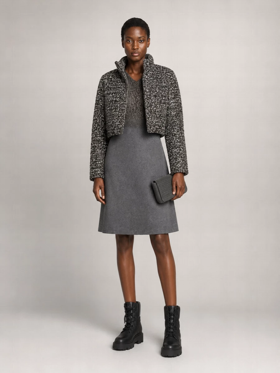Moncler down sequin-embellished bouclé quilted jacket