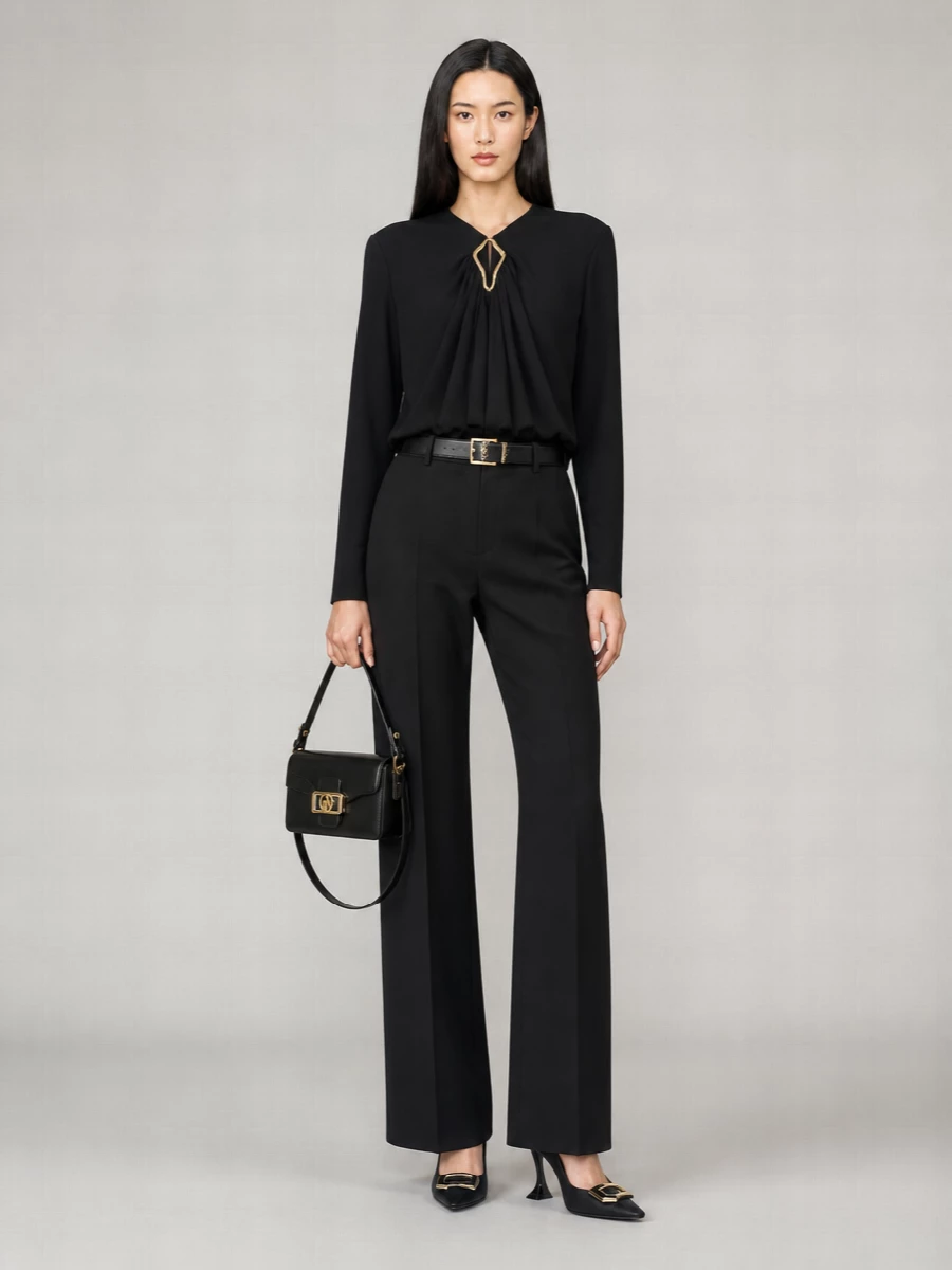 Lanvin High-Rise Wide-Leg Tailored Trousers