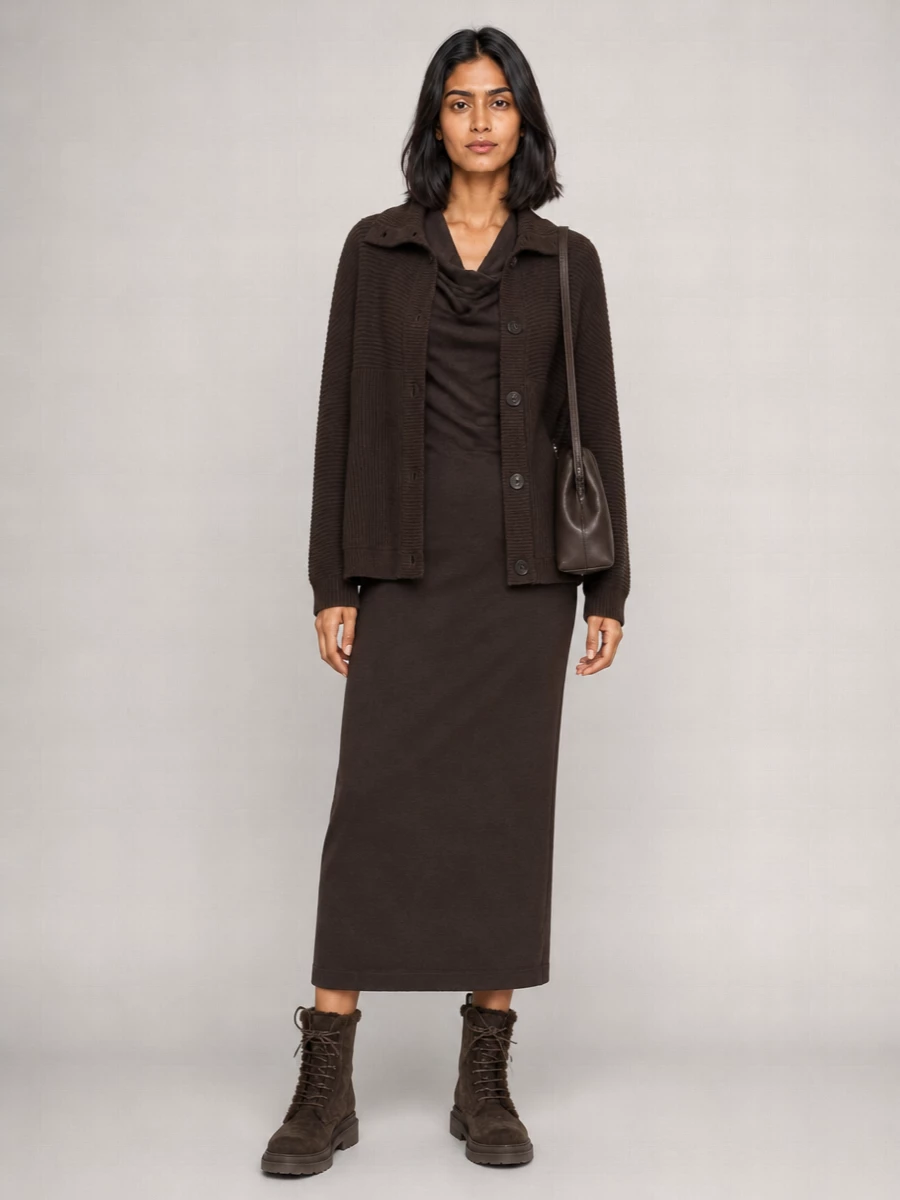 Brunello Cucinelli cashmere high neck cardigan
