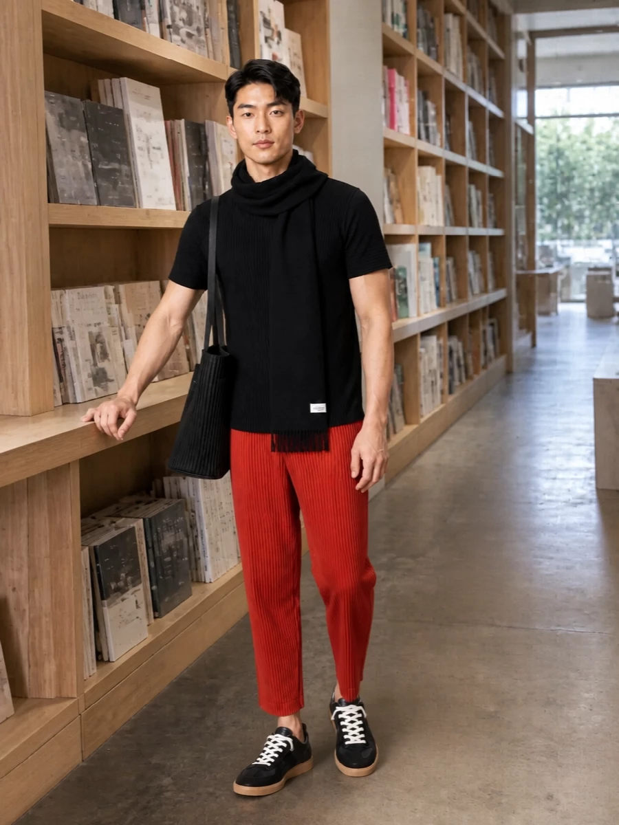 Homme plisse trousers black margiela sneakers