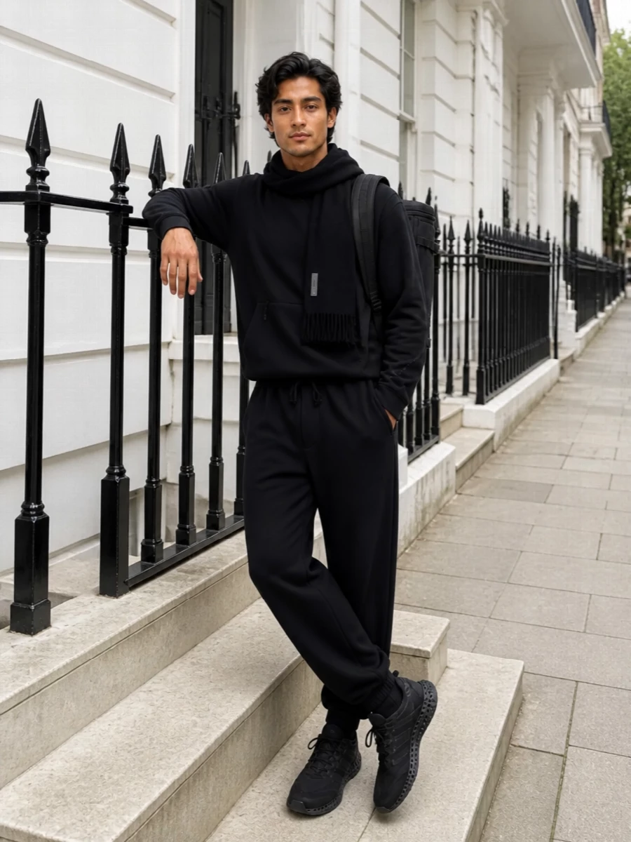 Nike hoodie y3 track pants black adidas runners