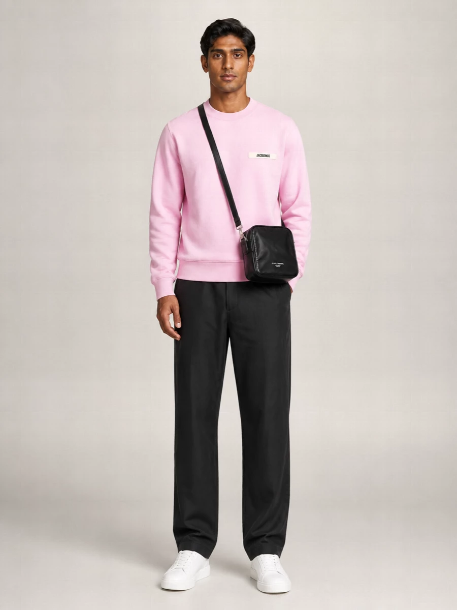 Jacquemus Cotton Logo-Patch Crewneck Sweatshirt
