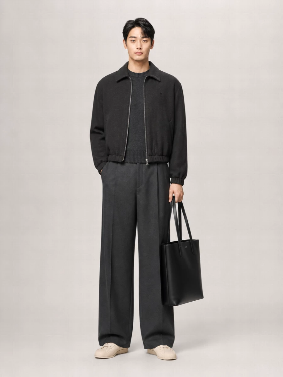 Ami Paris Tailored Blazer With Collared Neck And Pockets