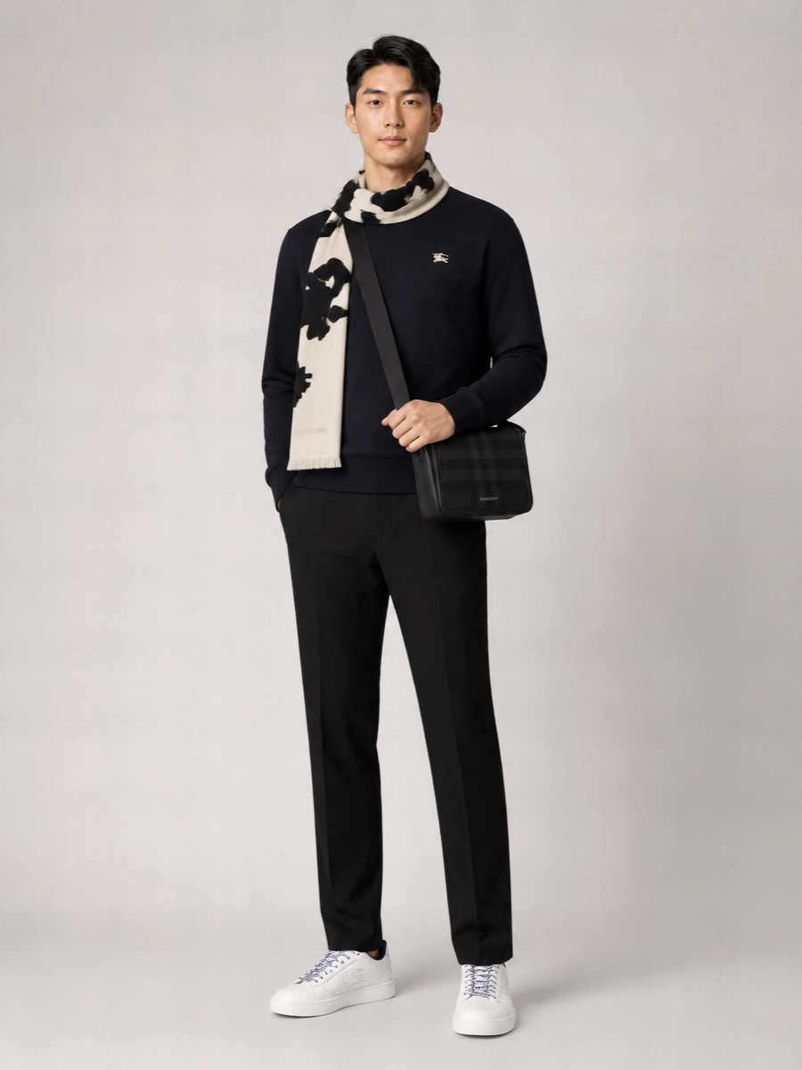 Burberry Cotton Slim-Fit Logo-Print Sweatshirt