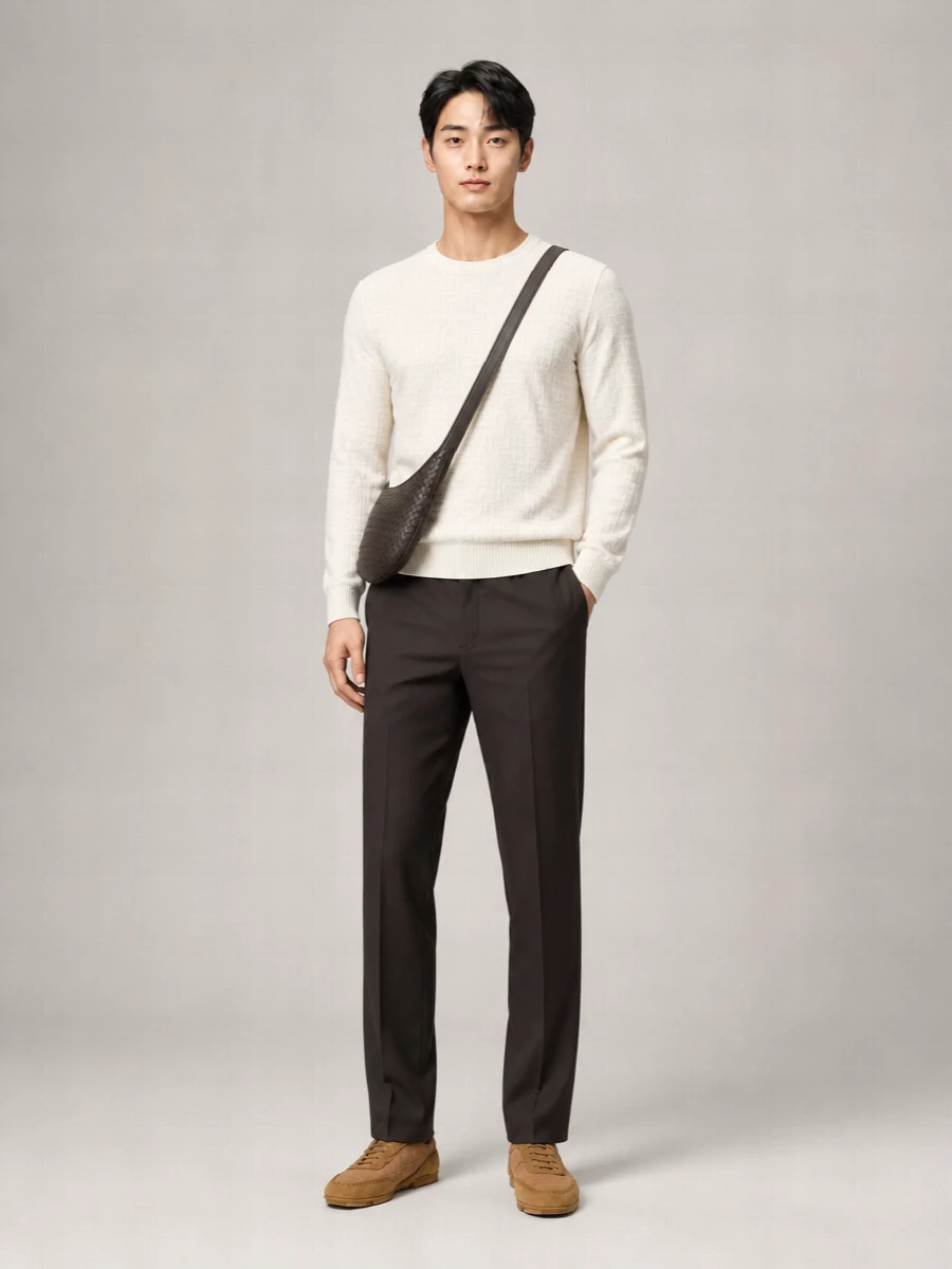 Fendi Leather And Suede Low-Top Sneakers