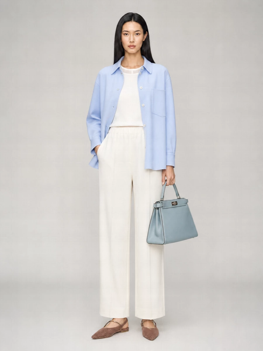 Fabiana Filippi Wool Oversized Shirt Jacket