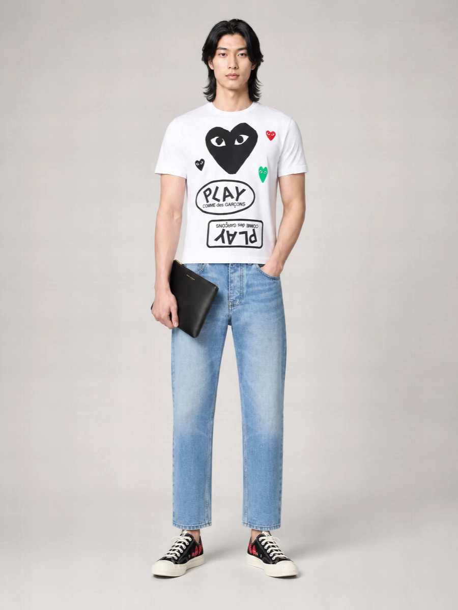 Comme Des Garçons Play Short-Sleeve Graphic T-Shirt