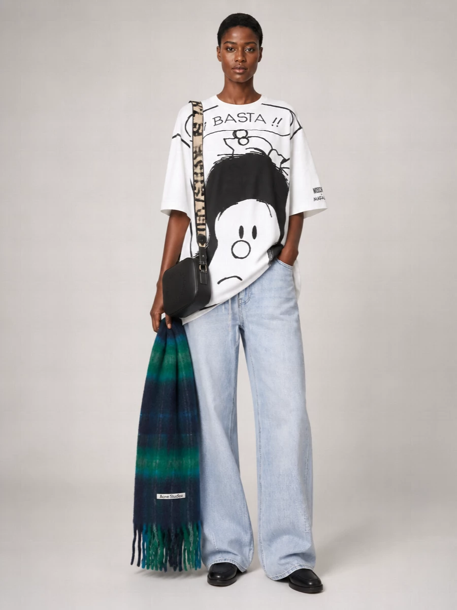 Moschino Cotton Oversized Printed T-Shirt Dress