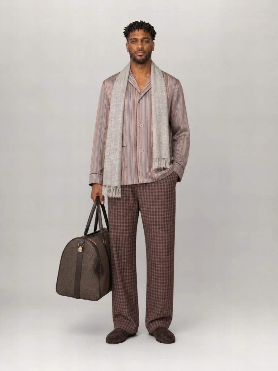 Etro Paisley Travel Bag Leather Trim Tag