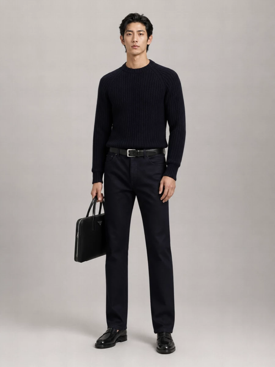 Brioni Cotton Mid-Rise Straight-Leg Regular-Fit 5-Pocket Trousers