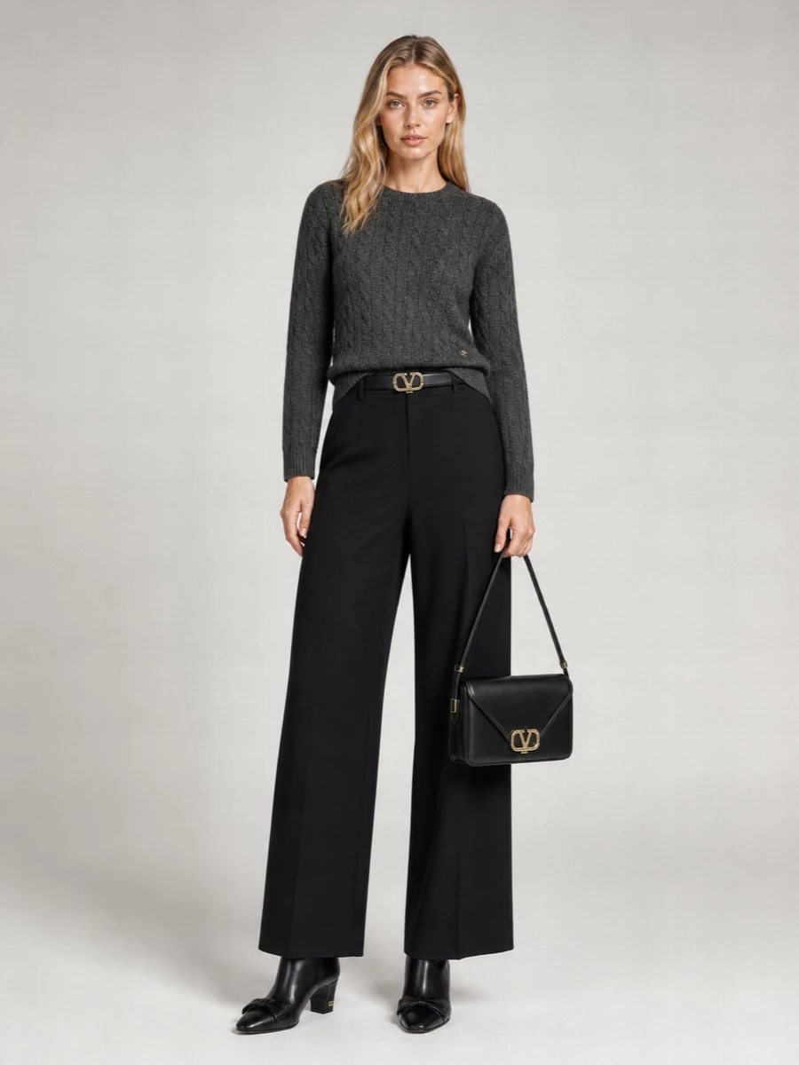 Valentino Virgin Wool Crewneck Sweater